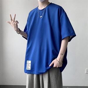 HT73045-P22 华夫格t恤男短袖男大码五分袖 大皂风图片
