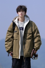 Y2361-P248L-9XL新标90绒冬季新款石墨烯大码宽松连帽羽绒服，男装羽绒服，星座109