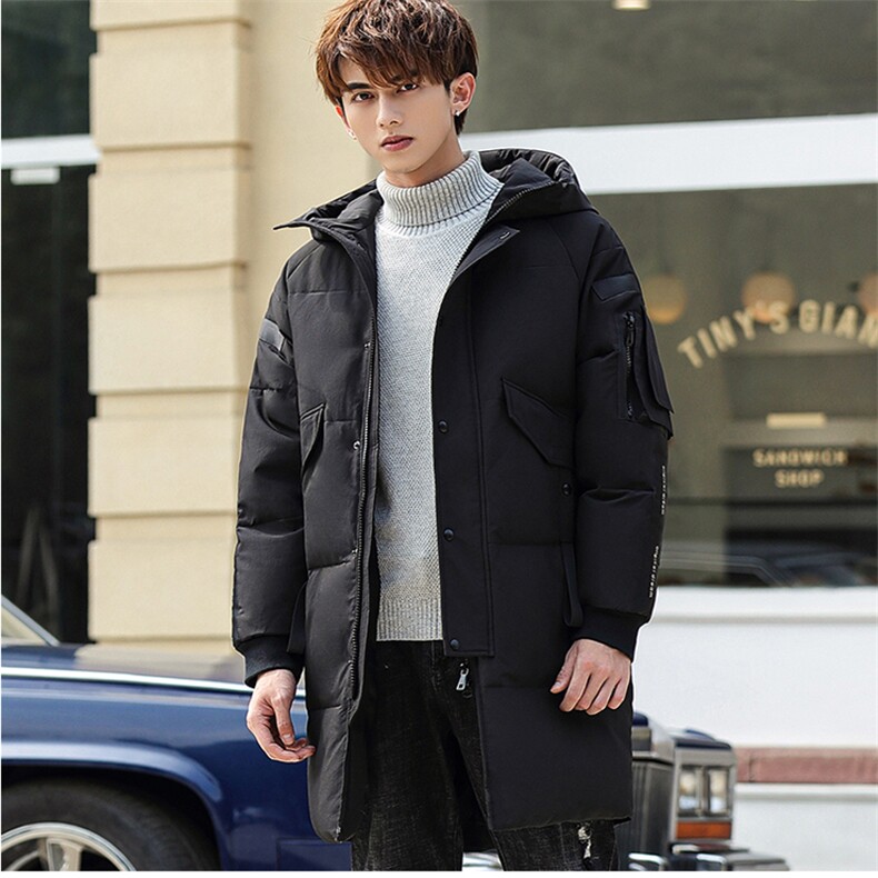 外外贸团服班服2025秋冬中长款加厚连帽羽绒服保暖外套1910P110,男装羽绒服,星座1602B（原101B-1）