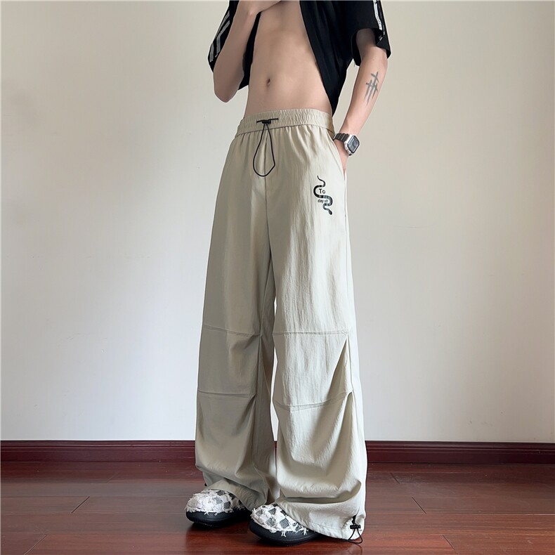 夏季新款户外机能冰丝褶皱设计宽松伞兵裤B315-K25547-特p30控58,男装休闲裤,电商B315