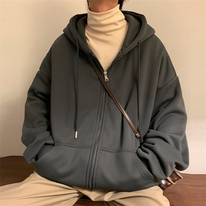 秋冬季纯色百搭开衫卫衣男女上衣夹克A406图片