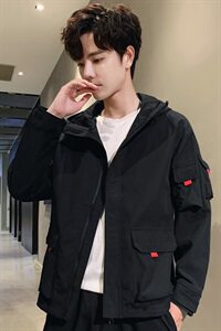 男连帽工装夹克外套 5032-1_1906P70图片