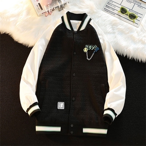 2023秋装新款男女同款宽松棒球服韩版胸针刺绣夹克外套8013-P95