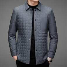 2021爸爸棉衣冬季男中年休闲外套翻领中老年棉服MNSA219918-P200，男装棉衣，电商B212（原钱塘6029）
