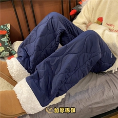 冬季加厚保暖长裤多色情侣百搭葫芦格宽松棉裤B315-K877-p65控88，男装休闲裤，电商B315