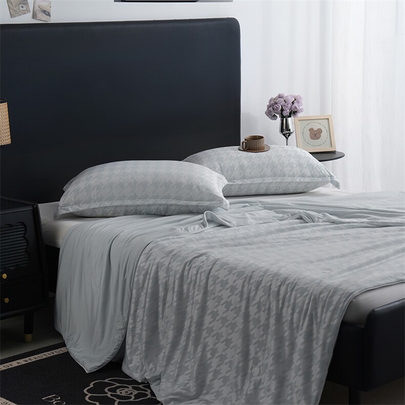 新款凉感提花夏被夏季空调被午睡盖毯被子，被套/被芯，一起卖家纺