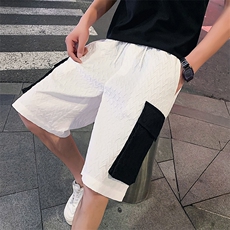 黑色2023夏装精神小伙五分裤男青年潮款休闲短裤DK2312-P58,控89，男装休闲裤，电商A108