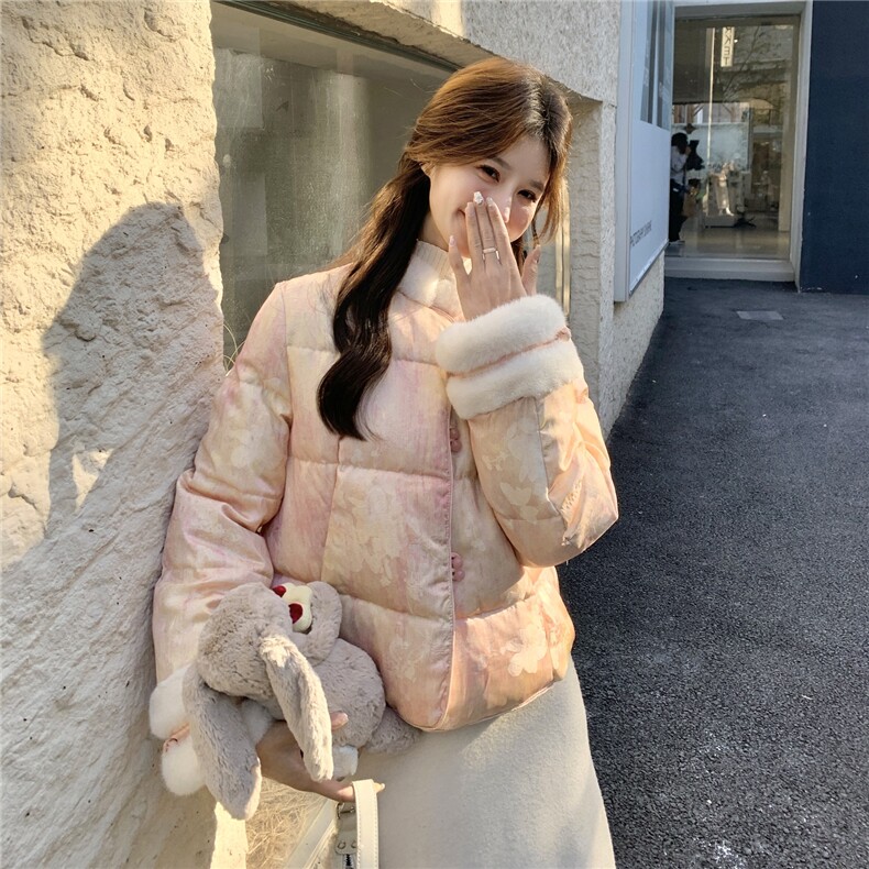 2025款羽绒服短款新中式白鸭绒50绒RF2C290-7802#-P315-K428,女装羽绒服,2C290