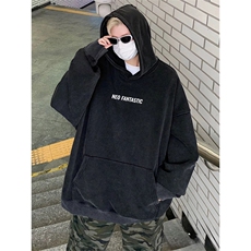 得物抖音高品质秋360克重磅做旧炒雪花印花连帽水洗卫衣ASL1604，男装卫衣，电商A443