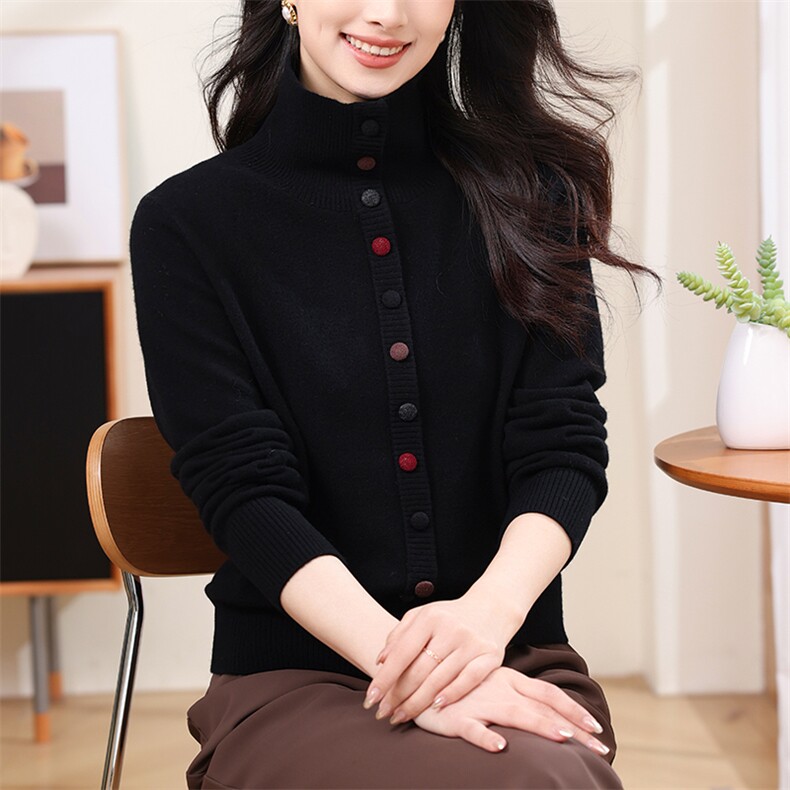 bao现货2025秋冬圆领领毛衣女士套头长袖秋冬打底针织衬衫,商品下架区,韩然一族