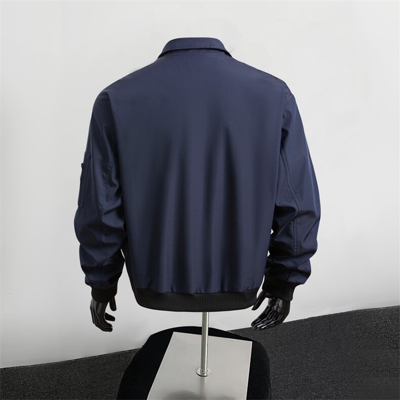 新款春秋美式宽松痞帅翻领飞行夹克复古百搭工装外套男士6185-P50,男装夹克,星座1403B