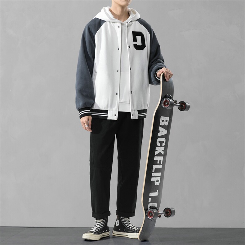 休闲运动套装男士潮流韩版帅气2021春秋季夹克外套搭配潮DF157T,男装夹克,电商A102