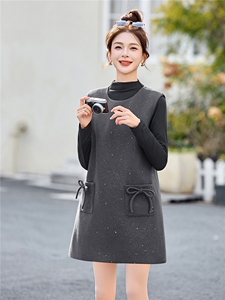 优雅连衣裙套装女2026春新款气质高级感打底亮片背心裙两件套图片