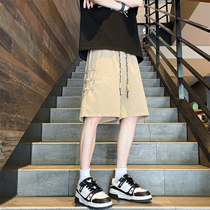 8XL-M 特大码风短裤男邹布冰丝五分裤新中式裤子男DK1525P25图片