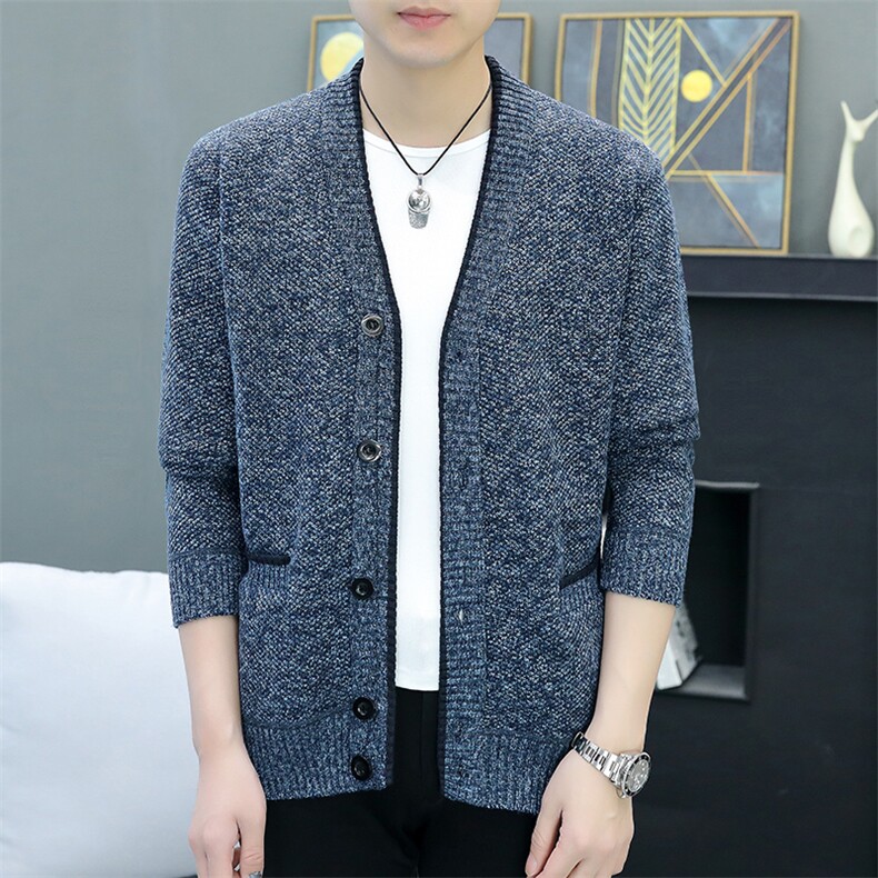数据款秋冬季新款男士休闲V领毛衣外套百搭加绒夹克8831-P33元,男装针织衫/毛衣,星座1706
