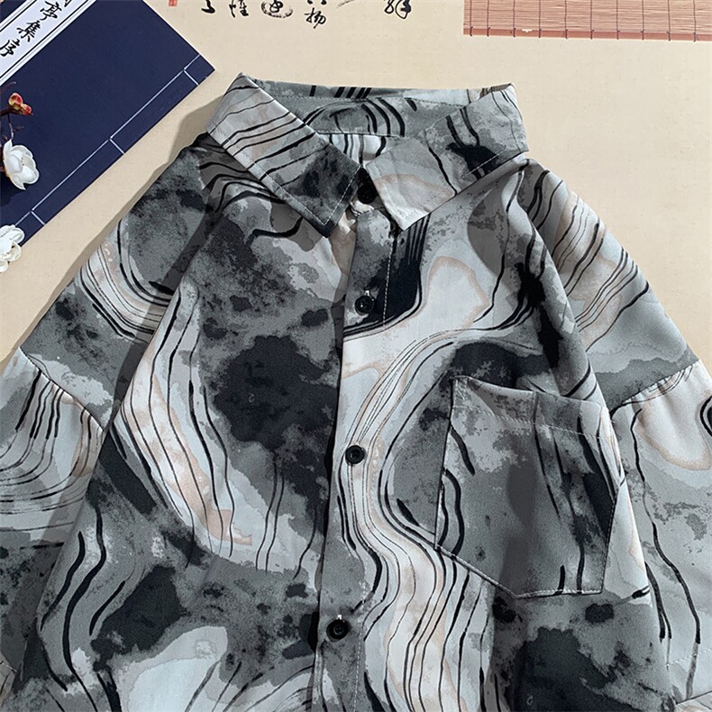 特批P25无差价夏季风透气凉感时尚冰丝男休闲短袖衬衫CD892,男装衬衫,电商A001-1