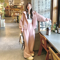 ！2025春秋新款粉色休闲时尚卫衣套装2C037219P155K228，女装套装/套裙，2C037