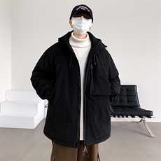 新款棉服羽绒棉保暖连帽加厚冬装情侣装韩版宽松棉袄MY8855-P105，男装棉衣，电商A128