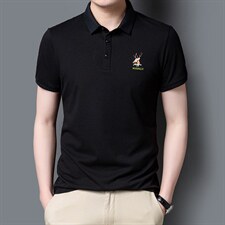 男士短袖T恤潮流百搭POLO衫夏季青年休闲宽松纯色体恤衫薄款上衣，男装T恤，电商B212（原钱塘6029）