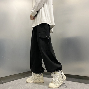 潮牌宽松直筒休闲长裤美式机能高街阔腿裤工装裤男K07142-P45图片