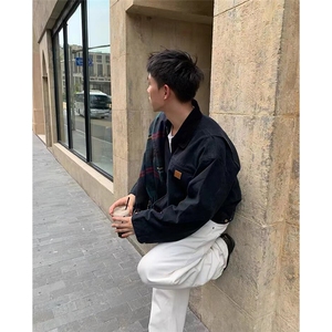 1506-1/JJ661牛仔棉服-高品质/P126美式夹棉加厚底特牛仔外套男女图片