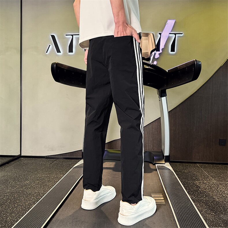 夏季新款社会小伙冰丝休闲裤子男条纹长裤店主风2254-P58,男装休闲裤,星座313B-2(原星座309A-2)