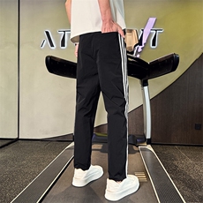 夏季新款社会小伙冰丝休闲裤子男条纹长裤店主风2254-P58，男装休闲裤，星座313B-2(原星座309A-2)