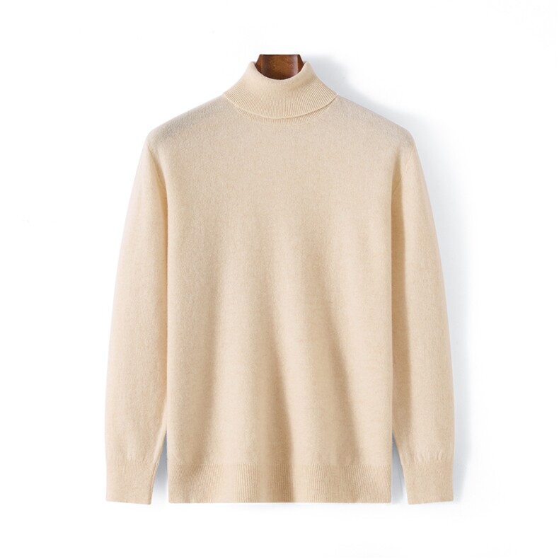 2025年秋季商务绅士套头高翻领，男装羊毛衫，赛冬羊绒