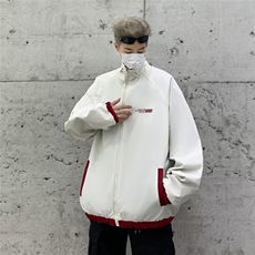 牛津防水夹克上衣双面穿外套红色黑色M~XXLW9308，男装夹克，星座1116A-1（原606A）