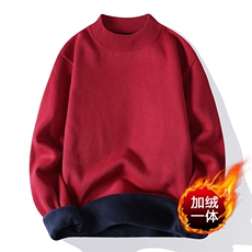 2023-403-1-M668-P26男新款半高领一体绒毛衣针织衫时尚帅气加绒，男装针织衫/毛衣，星座1018