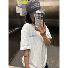 潮牌北极星刺绣美式高街t恤男女秋2026新款宽松小众情侣上衣，男装T恤，四季星座505