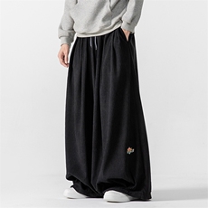 秋冬加厚大码风灯芯绒宽松阔腿休闲裤中式男女潮K275/P70，男装休闲裤，钱塘713