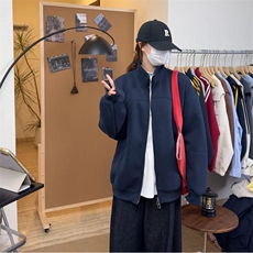 数据款重磅拼接立领开衫卫衣男女同款百搭运动长袖卫衣WY5818P60，男装卫衣，电商A128