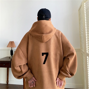 ！麂皮绒连帽卫衣 直播品质重磅400克ABC印花JL7053-P45控78图片