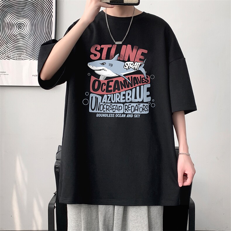230g重磅纯棉短袖t恤男大码半袖半截袖 DX17331-P20图片