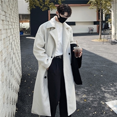 秋冬季中长款毛呢大衣男过膝韩系呢子风衣外套MN003主推差价大，男装风衣，电商A426-1(原A430-1)