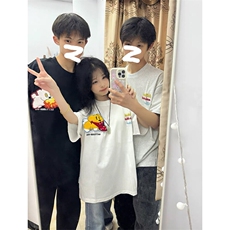 重磅美式植绒纯棉短袖绣花t恤男夏季新款万针刺绣上衣Q2685-特P35，男装T恤，星座610B-1