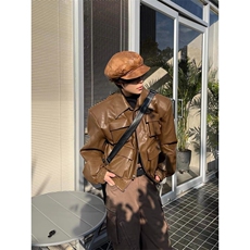 美式棒球服外套女潮秋冬季新款宽松百搭潮加绒加厚学生夹克，男装夹克，星座506A