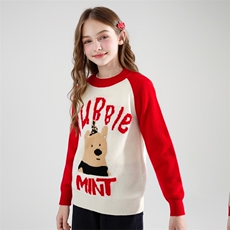 时尚百搭通勤简约休闲儿童加厚字母熊羊毛衫，童装儿童羊毛衫，牧皓研