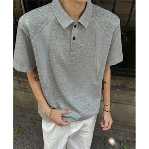 外景 重磅POLO衫短袖翻领半袖上衣cleanfit正肩t恤衫 H1093特P28图片