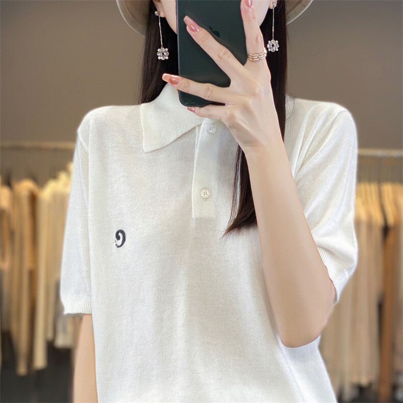 2024秋冬新款羊毛女士POLO领羊毛衫,女装羊毛衫,润辉羊绒