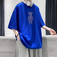 HT73242-P22华夫格t恤男短袖男大码五分袖大皂风，男装T恤，电商A040