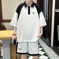 夏季新款潮流搭配休闲运动一整套装短袖五分短裤两件套T1800-P52，男装牛仔裤，星座512-4
