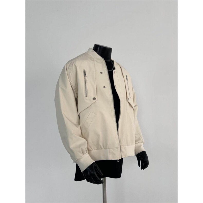 CFY012-P57美式高街春秋拉链工装棒球服外套男宽松夹克上衣,男装夹克,电商B323A