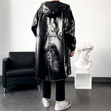 秋装风衣男长款大衣男中长款夜场亮面风衣男F178-P105-控138，男装风衣，星座401