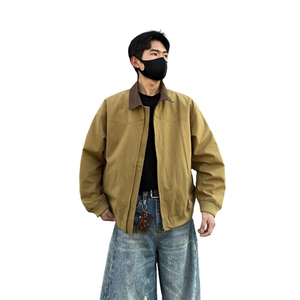 美式工装夹克水洗帆布翻领外套男 xh90-特p80图片