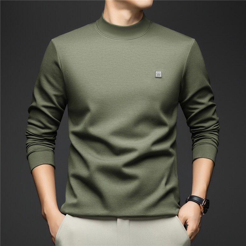 B9507莫代尔铜氨丝精品男士体恤舒适有形保暖,男装T恤,钱塘207-1