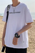 港风新款假两件字母印花短袖T恤男大码夏季撞色半袖T128P35控49,男装T恤,电商A089-1