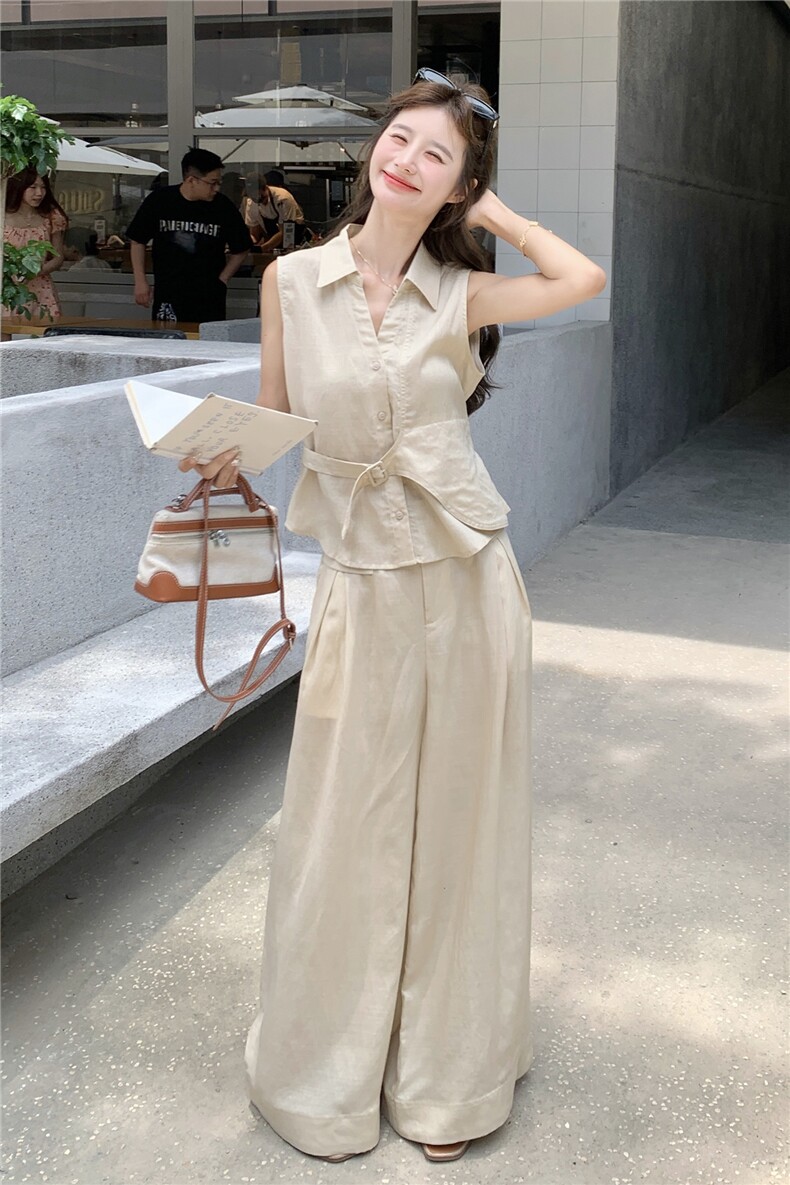 《现货好数据》26夏天丝亚麻老钱风套装女RF2B153-7018-P190-K308,女装套装/套裙,苗苗