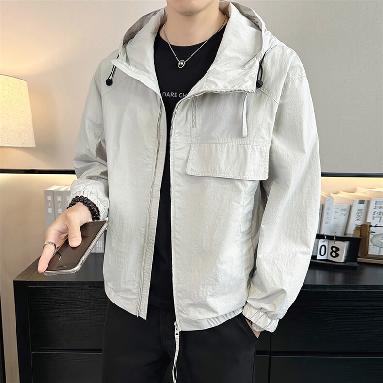 2026店主风春季简约休闲时尚潮流冲锋衣宽松夹克外套男966-P80,男装夹克,电商A413